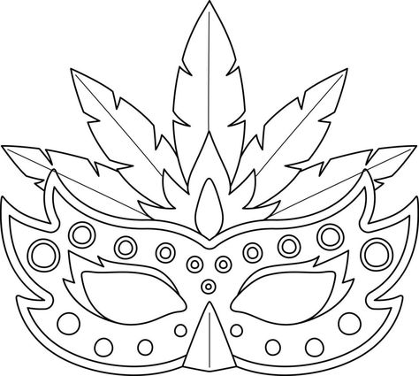 Carnival Mask Template, Mardi Gras Mask Template, Mask Coloring Page, Mardi Gras Party Theme, Printable Coloring Masks, Mask Template Printable, Coloring Mask, Mardi Gra, Mask Drawing
