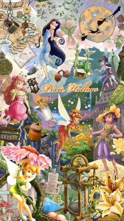 Tinkerbell Fairies Aesthetic, Fairytale Cottagecore, Fairies Aesthetic, Tinkerbell Wallpaper, Disney Fairies Pixie Hollow, Tinkerbell Disney, Tinkerbell Fairies, Future Wallpaper, Fairy Wallpaper