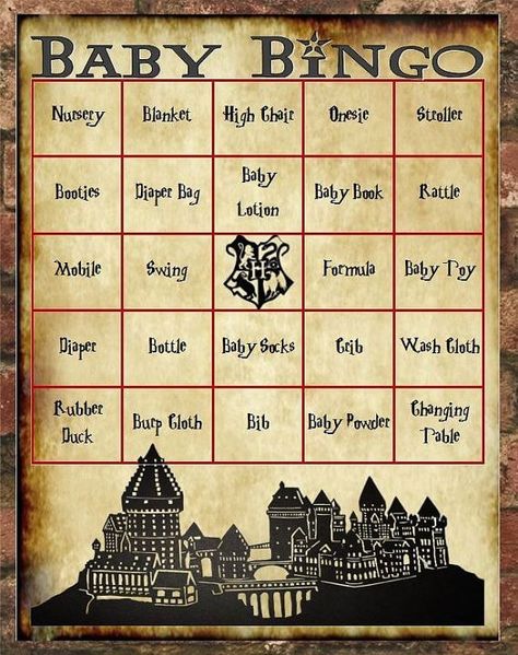 55+ Unique Harry Potter themed baby shower Ideas (Free Printable included) Harry Potter Baby Shower Games, Baby Harry Potter, Best Baby Shower Games, Harry Potter Shower, Modern Baby Shower Games, Bebe Shower, Funny Baby Shower Games, Budget Baby Shower, Harry Potter Baby Shower