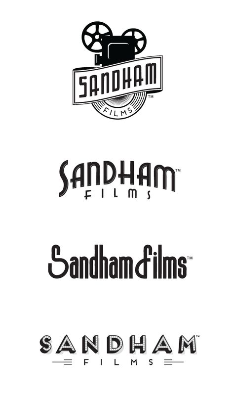 Sandham Films logo design for Cleveland Ohio video production company Theater Logo Design, Art Deco Logos, Hollywood Logo, Film Company Logo, Films Logo, Movie Logos, Theatre Logo, Retro Hollywood, Art Deco Logo