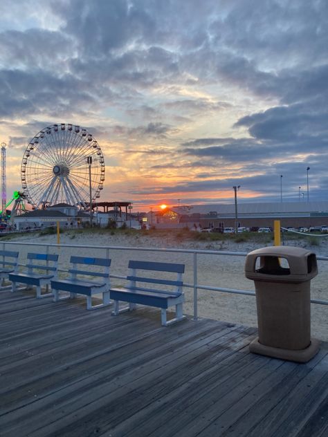 Summer Bucket Lists, Ocean City Nj Boardwalk, Carolina Do Norte, Ocean City Nj, Coastal Life, Beach Boardwalk, Summer Plans, Sunset Pictures, Coastal Towns