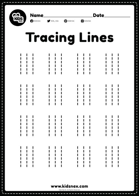 Standing line worksheet tracing practice for kindergarten and preschoolers kids for educational activities in a free printable page. Tracing Practice Preschool, Standing Line, Worksheets For Playgroup, Writing Practice Preschool, Line Tracing Worksheets, Handwriting Worksheets For Kids, Pre Writing Practice, Nursery Worksheets, Line Tracing