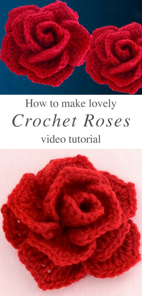 Crochet Knit Stitch Patterns, Crochet A Rose, Beau Crochet, Tote Crochet, Crochet Rose Pattern, Doll Amigurumi Free Pattern, Crochet Knit Blanket, Crochet Mignon, Daisy Duke