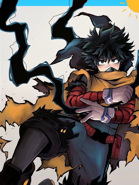 by: izukcy Izu, Izuku Midoriya Vigilante, Dark Deku, Vigilante Deku, Deku Boku No Hero, Twitter Artist, Villain Deku, Hero Wallpaper, Big Hero