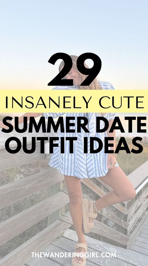 29 Stylish Summer Date Outfit Ideas https://whispers-in-the-wind.com/stunning-date-night-beauty-ideas-perfect-your-look/?29-stylish-summer-date-outfit-ideas Date Night Beach Outfit, Cute Summer Date Outfits Casual, Effortless Night Out Outfit, Summer Outfits For Night Out, Curvy First Date Outfit, Brewery Date Outfit Summer, Summer First Date Outfit Casual, First Date Outfit Over 40, Cute First Date Outfits Casual Summer