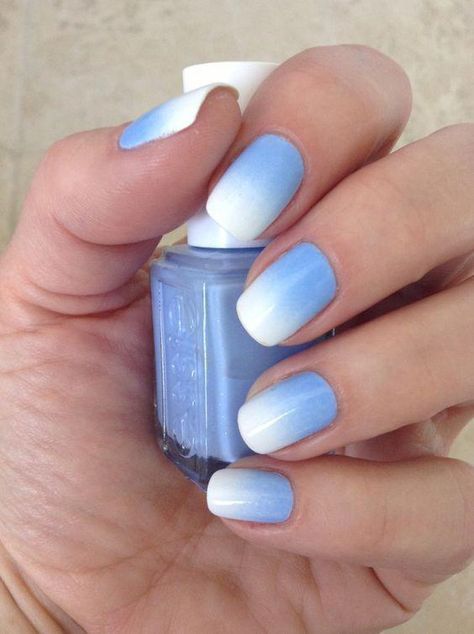 These ombre manis are anything but boring. #ombrenails Nail Art Bleu, Nail Art Halloween, Blue Ombre Nails, Ombre Nail Art Designs, Unghie Sfumate, Ombre Nail, Blue Nail Art, Cute Nail Art Designs, Nail Art Designs Summer