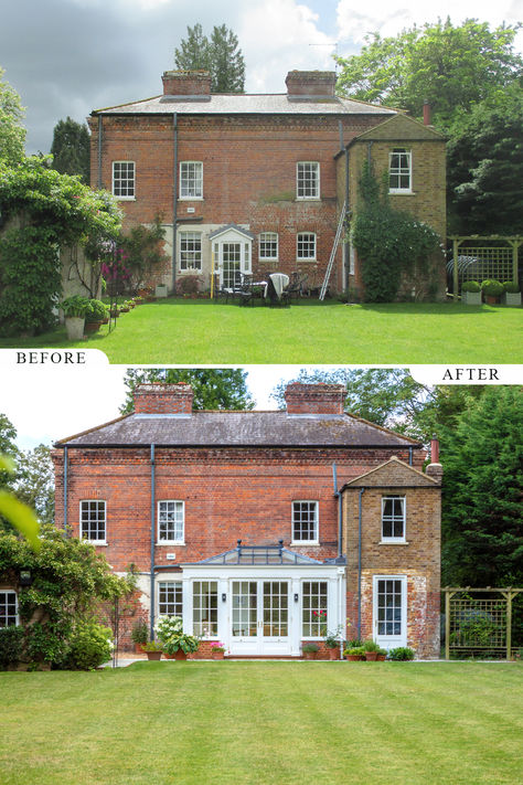 Small kitchen extended with conservatory Kitchen Conservatory Extension, Small Orangery Extension, Kitchen Orangery Extension, Small Orangery, Orangery Kitchen, Orangery Extension Kitchen, Kitchen Orangery, Sustainable Living Room, Orangery Extension