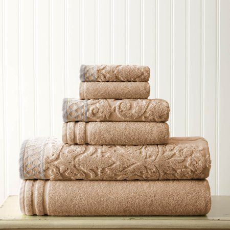 6 Piece Jacquard Towel With Jacquard Border Twist Weave, Pattern Outfits, Linen Bath Towels, Pamper Yourself, Turkish Cotton Towels, Relaxing Bath, Cotton Bath Towels, Jacquard Pattern, Bath Sheets