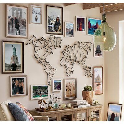 17 Stories World Map Wall Décor | Wayfair World Map Wall Decor, Metal Wall Panel, Metal Art Decor, Travel Wall Decor, World Map Decor, Diy Wand, Map Wall Decor, Metal Wall Art Decor, World Map Wall Art