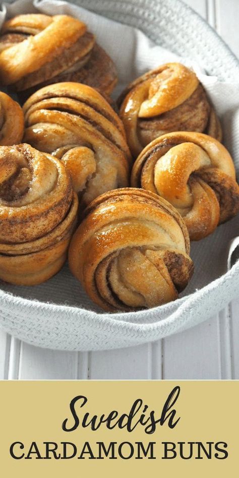 Swedish Cardamom Buns give you sweet and tasty rolls with warm and bright flavors of cinnamon and cardamom spices combined. #cardamom #swedishBuns #cinnamonRolls | Woman Scribbles #breadrecipes Cardamom Pastries, Recipes With Cardamom, Swedish Pastries, Swedish Pastry, Cardamom Recipes, Swedish Cardamom Buns, Swedish Food, Cardamom Buns, Artisan Bread Recipes