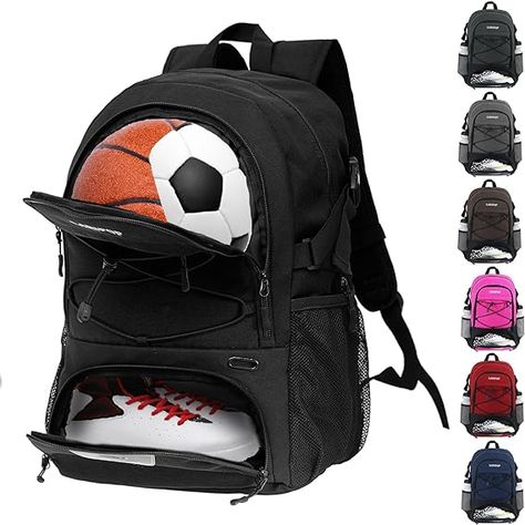 Amazon.com : LARIPOP | Large Basketball Backpack Bag Sports with Separate Ball holder & Shoes Compartment Fit 14+ Shoe, Boys Girls Woven,Best for Basketball, Soccer, Volleyball, Swim, Gym, Travel Youth And Adult : Sports & Outdoors Volleyball Kit, Basketball Fits, Basketball Outfit, Volleyball Bag, Basketball Backpack, Swim Gym, Women Soccer, Basketball Bag, Basketball Sweatshirts