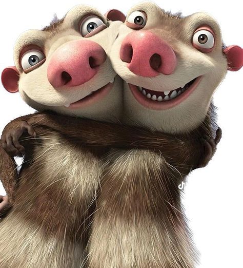 Iconic Duos Best Friends Cartoon, Ice Age Funny, Larva Cartoon, Gt Var, Disney Duos, Twin Humor, Funny Face Photo, Silly Cats Pictures, Friend Poses Photography