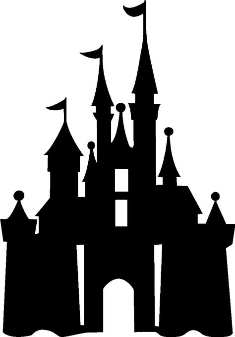 Disney Castle Clipart, Disneyland Castle Silhouette, Silhouette Castle, Disney Castle Outline, Castle Outline, Castillo Disney, Rapunzel Castle, Silhouettes Disney, Disney Castle Svg