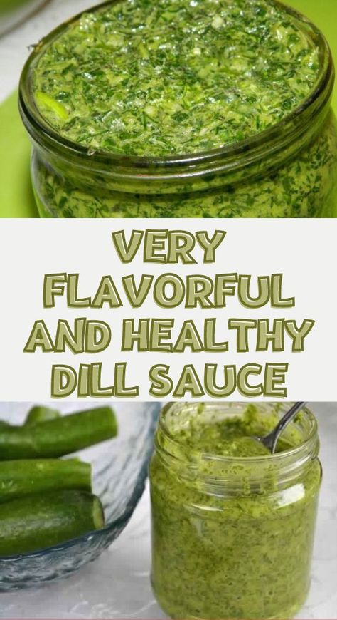 Very flavorful and healthy dill sauce Homemade Dill Sauce, Fresh Herb Sauces, Dishes With Dill, How To Dry Fresh Dill, Vegan Recipes With Dill, What To Make With Fresh Dill, Fresh Dill Recipes Dinners, Preserving Dill Herb, Recipes Using Dill Herb