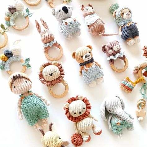 I came with a large team today!❤️ Each of them loves to participate in cheerful games❤️ They know very well how to make children happy❤️ 🦁Lion Ollie 🐨Koala Candy 🐝Bee Luna 🐭Mouse Tulu 🐘Elephant Mumbo 🧡Roy Doll 🐛Caterpillar Rattle 🦁Fun Lion Rattle 🐰Bunny Odi Rattle 🦁Lion Ollie Rattle •All patterns by me (English, French and Spanish) •You can purchase my ready-made toys on my Etsy shop, link in bio. •If you want to have all the necessary materials for crocheting my toys in the same... Candy, Crochet Patterns, Ready Made, Caterpillar, Very Well, Koala, Lion, Elephant, Bee