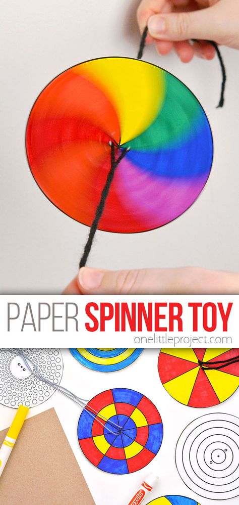 School Age Crafts, Summer Camp Crafts, Spinner Toy, Vbs Crafts, Art Activities For Kids, Craft Projects For Kids, Printable Crafts, Camping Crafts, Easy Paper Crafts