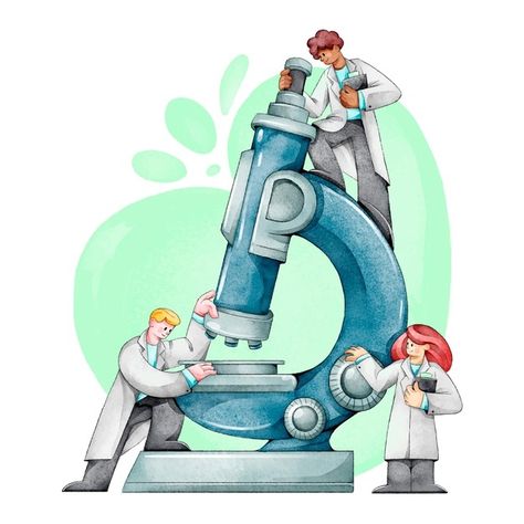 Science concept with microscope Free Vec... | Free Vector #Freepik #freevector #education #science #chemistry #laboratory Biology Assignment, Microscope Art, Chemistry Art, Science Equipment, Science Icons, Science Background, Biology Art, Science Illustration, Microscopes