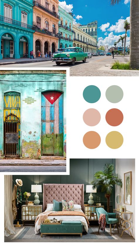 Cuban Decor, Havana House, Tropical Chic Decor, Old Havana Cuba, Cuba Fashion, Miami Decor, Old Havana, Estilo Tropical, Havana Nights