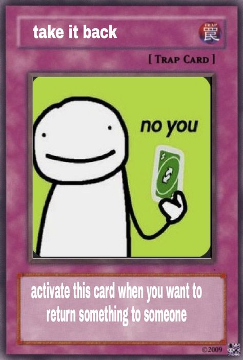 Yugioh Cards Funny, Trap Cards Funny, Funny Uno Cards, Simp Card, Uno Reverse Card, Card Memes, Reverse Card, Uno Reverse, Trap Cards