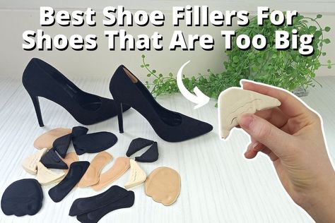 Shoe Inserts For Big Shoes, Shoes Too Big Hack Diy, Shoe Hacks Too Big, How To Make Big Shoes Fit Smaller, How To Make Shoes Fit That Are Too Big, Shoes Too Big Hack, How To Make Slippers, Wardrobe Plan, Homemade Shoes