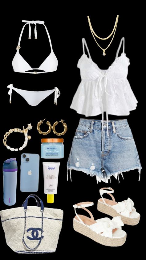 #fyp #foryoupage #viral #outfit #outfitinspo #beach #ocean #sea #vacation #blue #white #costal #beachy #beauty #makeup #skincare #clothes #fashion #costalgrandaughter Costal Summer Fits, Char Board, Beach Trip Outfits, Outfit Collages, Sea Vacation, Church Fits, Beachy Outfits, Beach Vacation Outfits, Outfit Collage