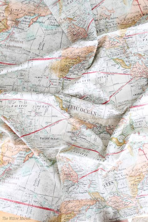 Tim Holtz map fabric. Map fabric patchwork pillow. Tim Holtz fabric. Patchwork, Fabric Map, World Map Fabric, Tim Holtz Fabric, Map Fabric, Dresden Plate Quilt, Map Pillow, Homeschool Room, Fabric Patchwork