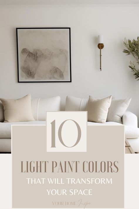 Find the best light paint colors for living room with these 10 fail-proof Benjamin Moore colors! Wall Color Small Living Room, Calm Benjamin Moore Living Room, White Living Room Walls Paint Colors, White Indoor Paint Wall Colors, Formal Living Room Paint Color Ideas, Calm Paint Benjamin Moore, Light Airy Paint Colors, Paint For Living Room Walls Ideas, Light And Airy Living Room Paint Colors