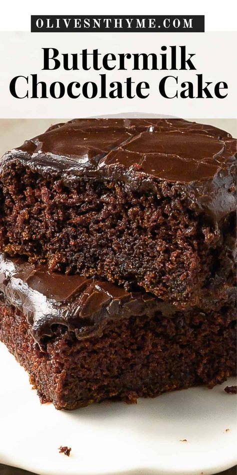 Cakes Made With Buttermilk, Buttermilk Frosting, Buttermilk Chocolate Cake, Fluffy Chocolate Cake, Buttermilk Cake Recipe, Whipped Cream Cheese Frosting, Chocolate Cake Recipe Moist, Amazing Chocolate Cake Recipe, Homemade Chocolate Cake