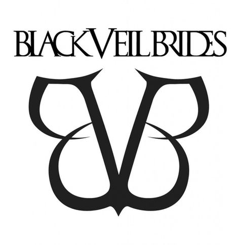 Black veil brides' logo Black Veil Brides Tattoos, Black Veil Brides Logo, Band Drawings, Logo Meaning, Black Viel Brides, Logos Meaning, Joker Drawings, Emo Band, Best Music Artists