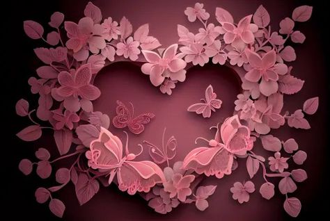 Free Floral Valentine Heart Background Valentines Day Heart, Heart Background, Picture Frame Art, Art Creative, Valentines Day Hearts, Frame Art, Free Vectors, Creative Arts, Valentine Heart