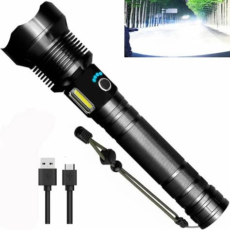 Laser Flashlight, Tactical Laser, Super Bright Flashlight, Rechargeable Flashlight, Emergency Power, Tactical Flashlight, Cool Gadgets To Buy, Power Led, Light Display