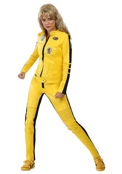 Amazon.com: Fun Costumes womens Kill Bill Beatrix Kiddo Motorcycle Suit: Clothing Kill Bill Halloween Costume, Kill Bill Halloween, Kill Bill Costume, Yellow Motorcycle, Motorcycle Racing Jacket, Halloween Costume Women, Fun Costumes, Movie Replica, Bride Costume