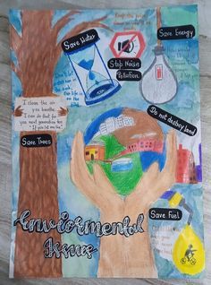 Poster on environmental issues/ Save earth Environmental Issues Poster, Environment Issues, Save Fuel, Save Trees, Environmental Issues, Save Earth, Save Water, Me Clean, Pollution