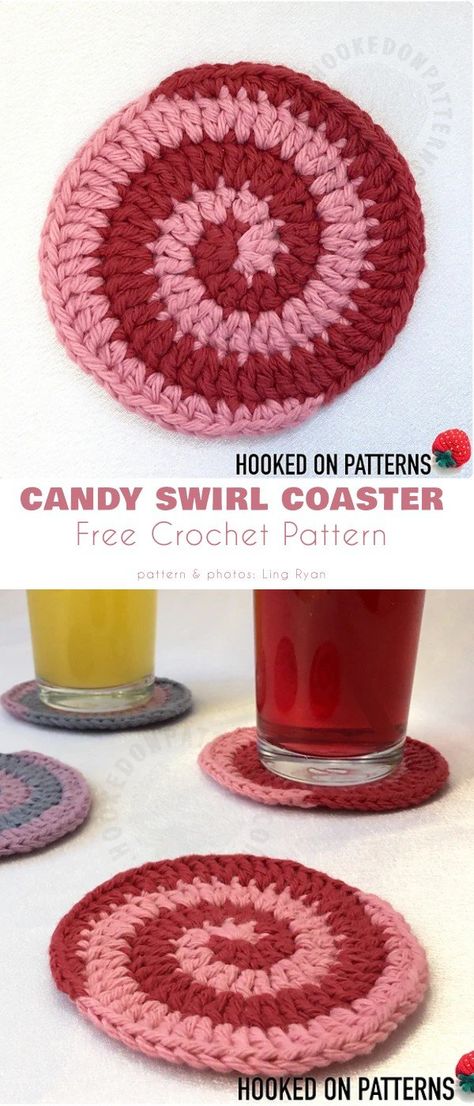 Amigurumi Patterns, Patchwork, Couture, Coaster Patterns, Spiral Crochet, Crochet Coasters Free Pattern, Micro Crochet, Crochet Placemats, Mug Rug Patterns