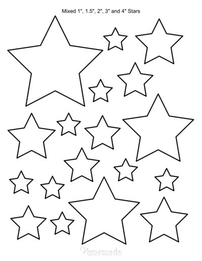 Star Template Printable, Star Outline, Star Coloring Pages, Desain Buklet, Printable Star, Star Template, Ramadan Crafts, Star Stencil, Applique Templates