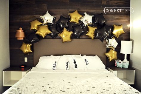 By simply adding mylar ballons around a headboard you create a super fun and adorable slumber party photo-op! Check out my pinterest page to see all the cute pictures we took! And those adorable pillow cases... be still my heart! Be Still My Heart, Slumber Party, Party Photo, My Pinterest, Slumber Parties, Let's Celebrate, Photo Op, Lets Celebrate, Happy Birthday To You