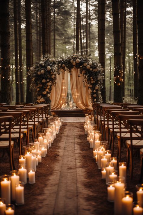 Twilight Wedding, Wedding Setup, Forest Theme Wedding, Dream Wedding Decorations, Enchanted Forest Wedding, Dream Wedding Venues, Dark Wedding, Dream Wedding Ideas Dresses, Fantasy Wedding