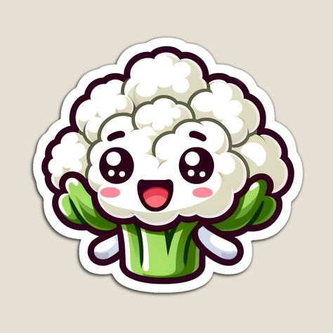 Get my art printed on awesome products. Support me at Redbubble #RBandME: https://www.redbubble.com/i/magnet/Cute-Chibi-cauliflower-Chibi-food-by-Unitepeople/158212577.TBCTK?asc=u Kawaii, Chibi Food, Food Sticker, Plastic Stickers, Food Stickers, Kawaii Chibi, Kawaii Stickers, Animation Design, Cute Chibi