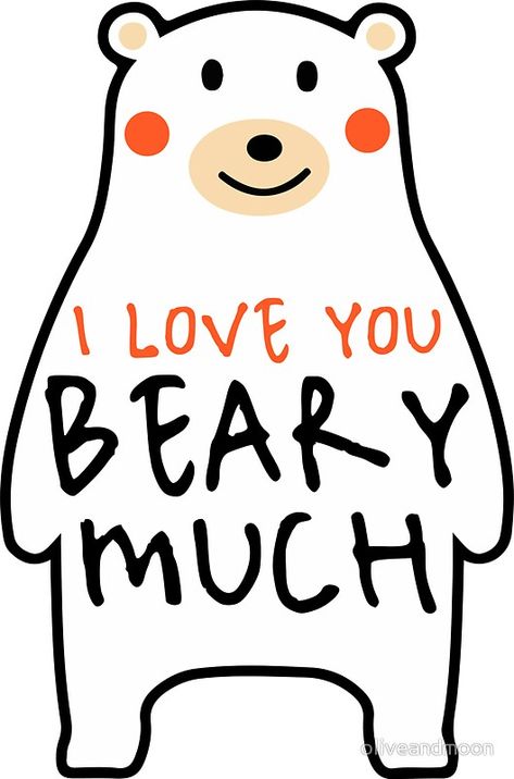 I Love You Beary Much | bear, bears, hug, love, polar bear, grizzly bear, cute, vector, hearts, heart, cuteness, valentine, valentines day, pun, funny, card, valentines card, romantic, cute, adorable, kawaii, minimal, tumblr, Bullet+Journal, Planner, Trending, Sticker, Stickers, Quote, Quotes, Typography, Top+Selling, Simple, Lettering, Illustration, Drawing Tumblr, Love You Beary Much, I Love You Cute Illustration, I Love You Beary Much, I Love You Stickers, Bear Hug Quotes, Cheesy Valentines Cards, Cute Valentines Day Quotes, Cheesy Valentines