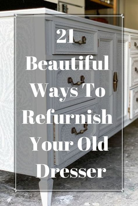 Refurnish Furniture, Dressers Diy, Dresser Flips, Furniture Dressers, Furniture Dresser, Dresser Refinish, Repurposed Dresser, Diy Projects For Men, Diy Dresser Makeover