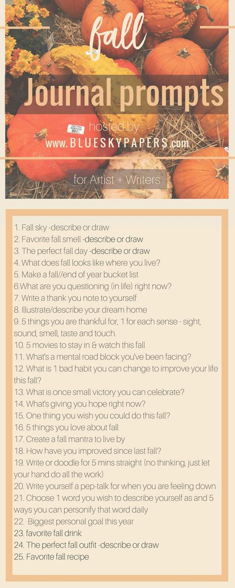 25 Journal Prompts for Fall // Jorunaling prompts for artist + writers // Fall Journaling // Fall Prompts // hosted by The Blue Sky Papers Blog Fall Journaling, Creative Journal Prompts, Prompts Art, Fall Smells, Birthday Present For Boyfriend, Journal Questions, Paper Blog, Daily Journal Prompts, Art Journal Prompts