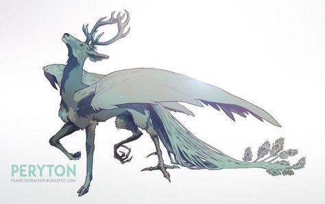 Peryton Anime Body, Anime Pokemon, Mythical Animal, Fantasy Beasts, Creature Drawings, Fantasy Creatures Art, Poses References, Fantasy Novel, Mythical Creatures Art