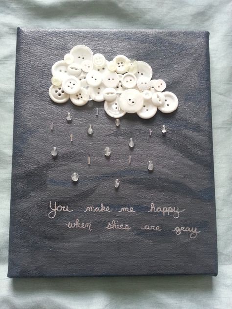 You Make Me Happy When Skies Are Gray button art Button Crafts, Vika Papper, Pola Manik, Interior Painting, Button Art, Alam Semula Jadi, Crafty Craft, Diy Cards, Kids Crafts