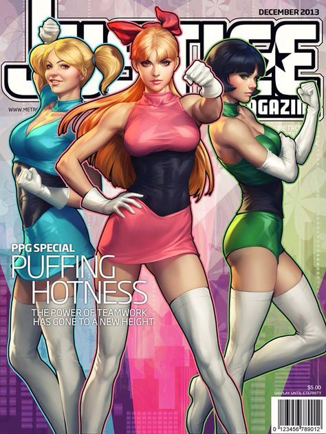 Power puff girls by artgerm Charcoal Drawings, Justice Magazine, Stanley Lau, Super Nana, Arte Occulta, Draw Comics, The Lone Ranger, Puff Girl, Art Manga