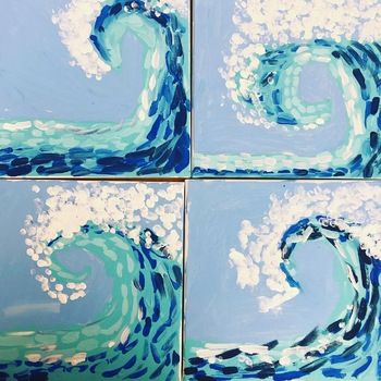 Ocean Wave Painting - Art Lesson by Art Teacher in L.A. Painting lesson for Kindergarten to 8th gradeThe Ocean Wave Painting Art Lesson teaches about movement in paintings, brush strokes, layering. Painting with this lesson are great for all grade levels.Digital Download includes: step by step drawing and painting instructions written and photographedwww.ArtTeacherinLA.com Sculpture Lessons Elementary, One Day Art Projects, Summer Kids Art, Beach Crafts For Toddlers, 1st Grade Art Projects, Crafts For Toddlers Easy, Art 2nd Grade, Halloween Art Lessons, Art Homeschool