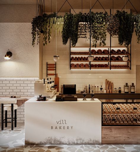 V.I.L.L B.A.K.E.R.Y :: Behance Restaurant Counter Design, Minimal Cafe, Patisserie Shop, Coffee Interior, Cafe Counter, Bakery Shop Design, Bakery Interior, Bakery Design Interior, Branding Behance