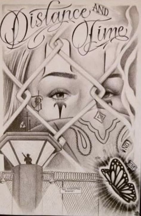 Prison Wife Tattoos Ideas, Lifes A Gamble Drawing, Jail Tattoos Ideas, Jail Letter Drawings, Jail Prison Art, Prison Art Drawings Sketches, Jail Tattoos, Chicano Love Art, Prison Drawings