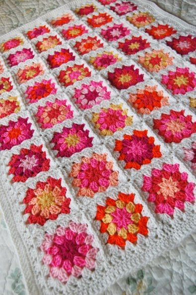 PaperArtsy: 2017 Topic #1: Pink and Orange {Challenge} Crochet Afghans, Blanket Colors, Crochet Bed, Granny Square Haken, Kids Blanket, Patchwork Blanket, Patchwork Baby, Crochet Granny Square Blanket, Girl Blanket