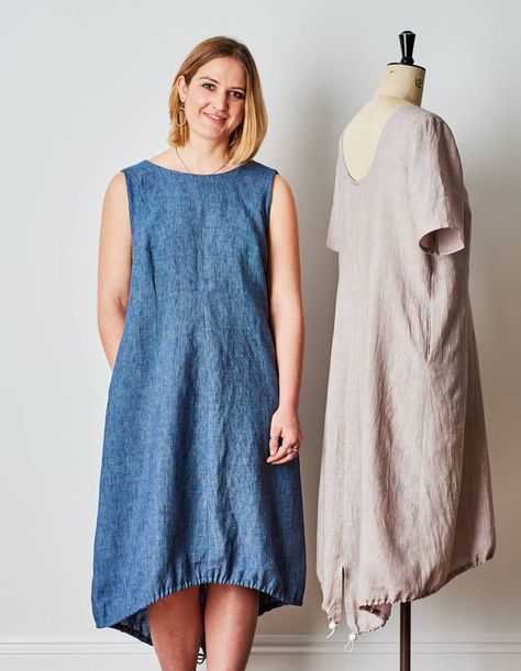 Drawstring Detail, Tilly And The Buttons, Sewing Blogs, Dress Sewing Pattern, Dress Sewing Patterns, Sun Dress, Pdf Sewing Patterns, Sewing Clothes, Denim Fabric