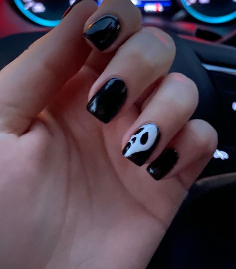 Spooky Halloween Nails, Horror Nails, Holloween Nails, Nail Design Spring, Designs Nail Art, Halloween Acrylic Nails, Punk Nails, Gothic Nails, Goth Nails